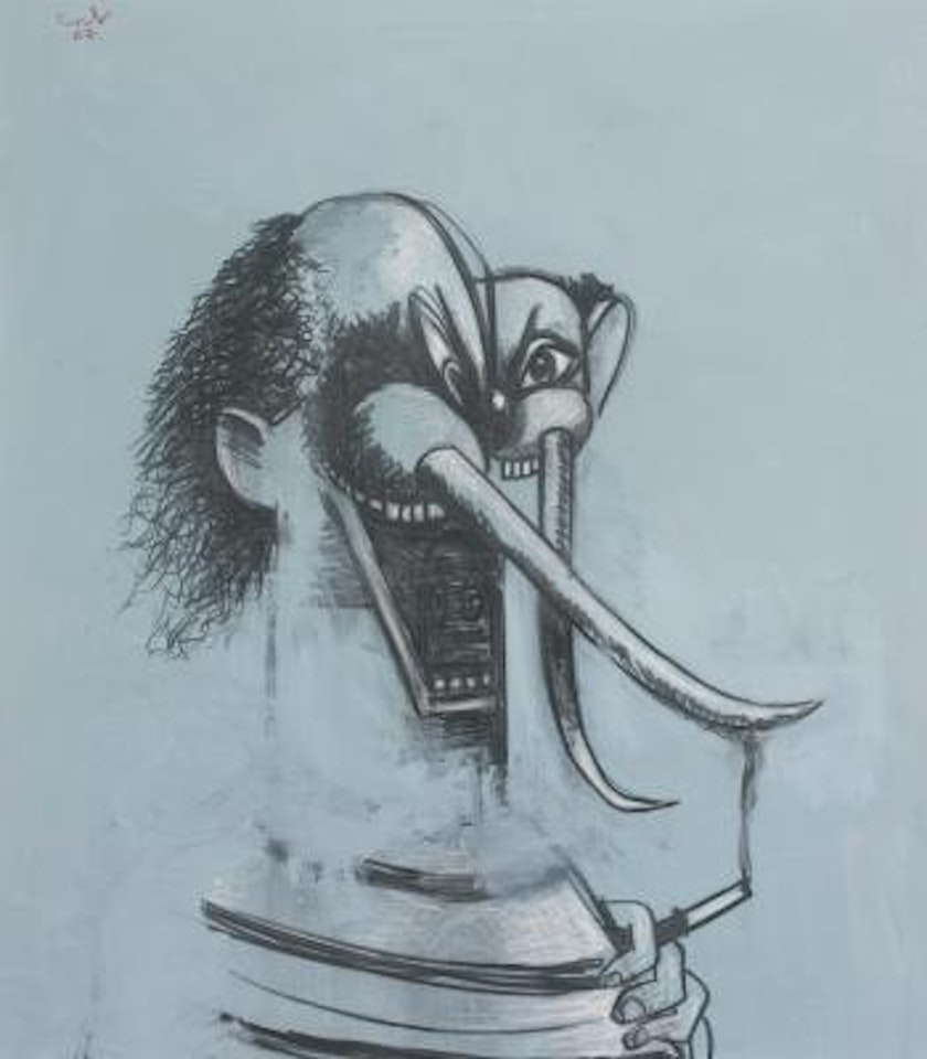 Modern cave man by George Condo