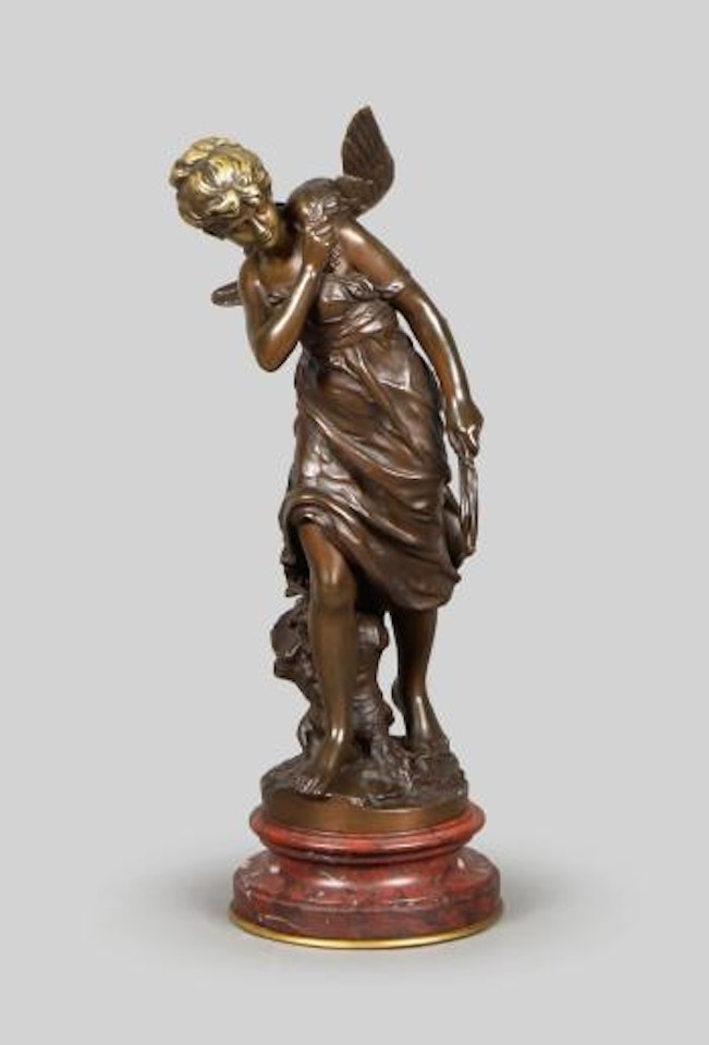 Junge Jägerin mit Ente by Mathurin Moreau