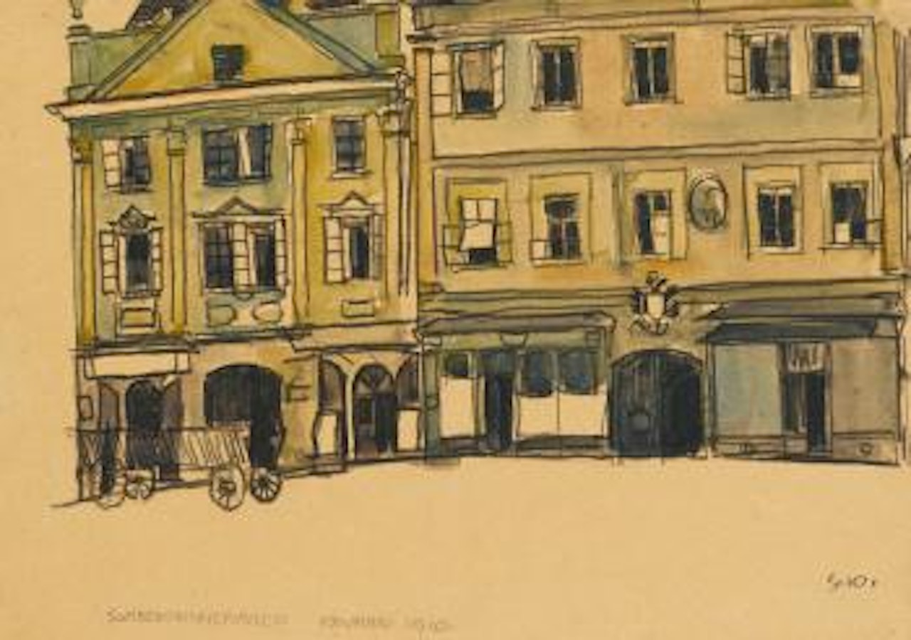 Ringplatz-krummau by Egon Schiele