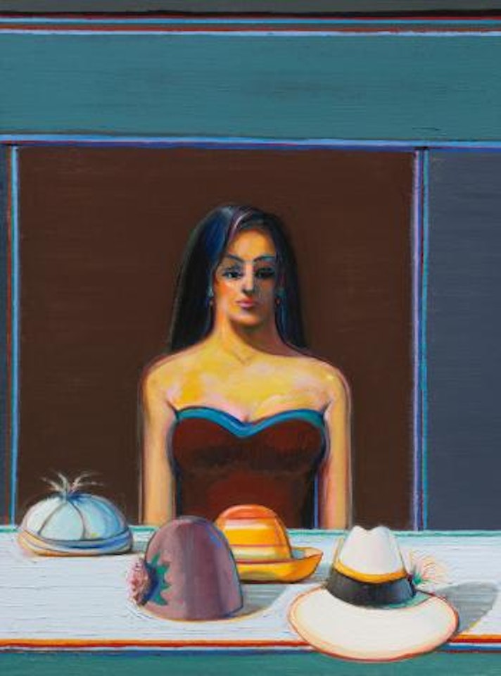 Woman With Four Hats by Wayne Thiebaud