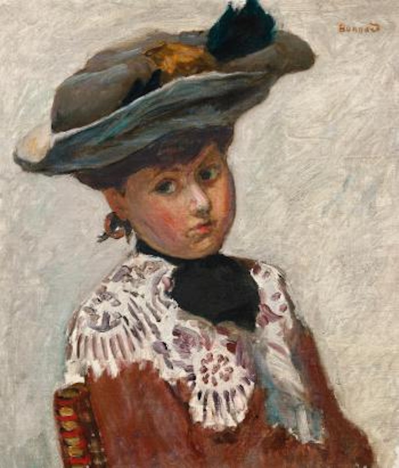 Portrait De Jeune Femme Ou Le Chapeau by Pierre Bonnard