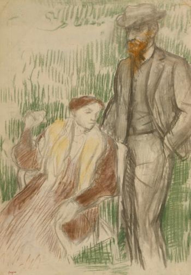 Esquisse Pour Un Portrait De M. Et Mme. Louis Rouart by Edgar Degas