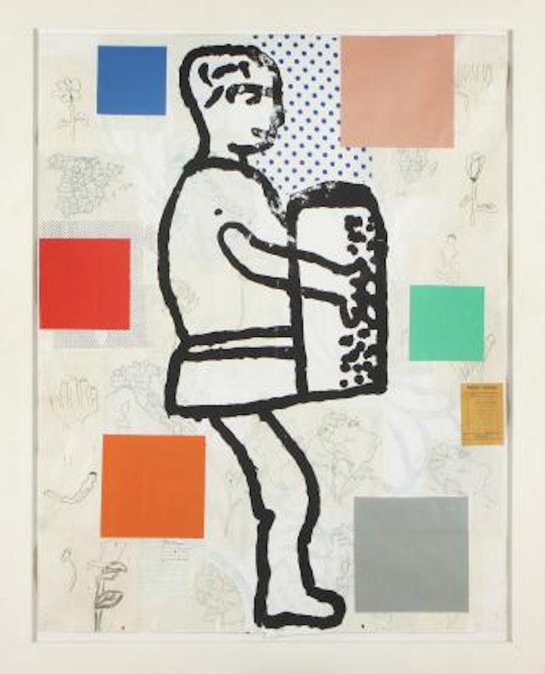 Mann mit Akkordeon by Donald Baechler