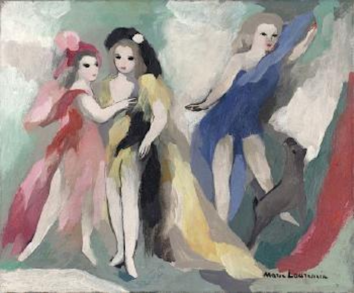 Les trois jeunes filles by Marie Laurencin