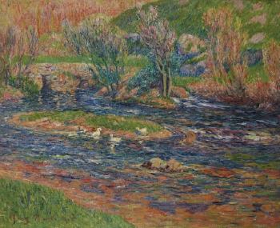 Le vieux pont sur l'Aven by Henry Moret