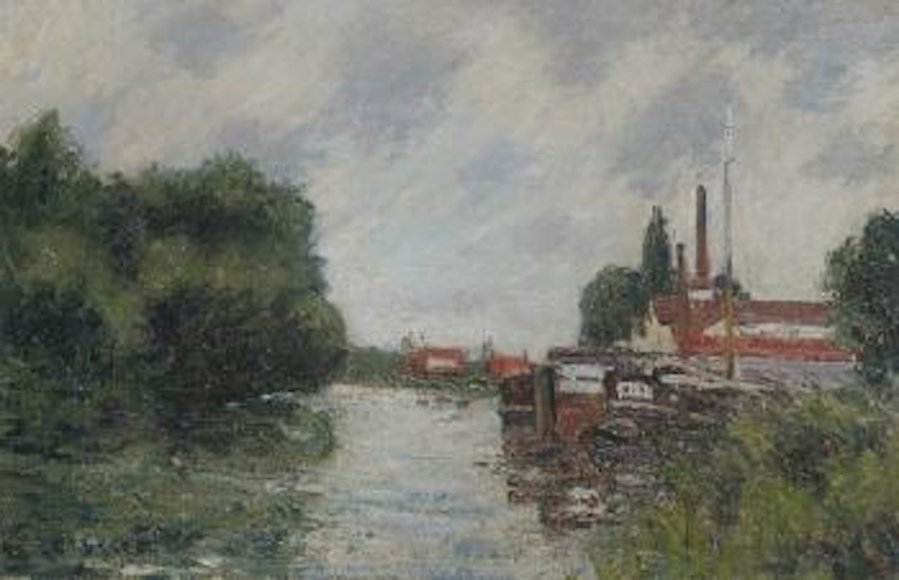 Peniches sur l'Oise by Gustave Loiseau