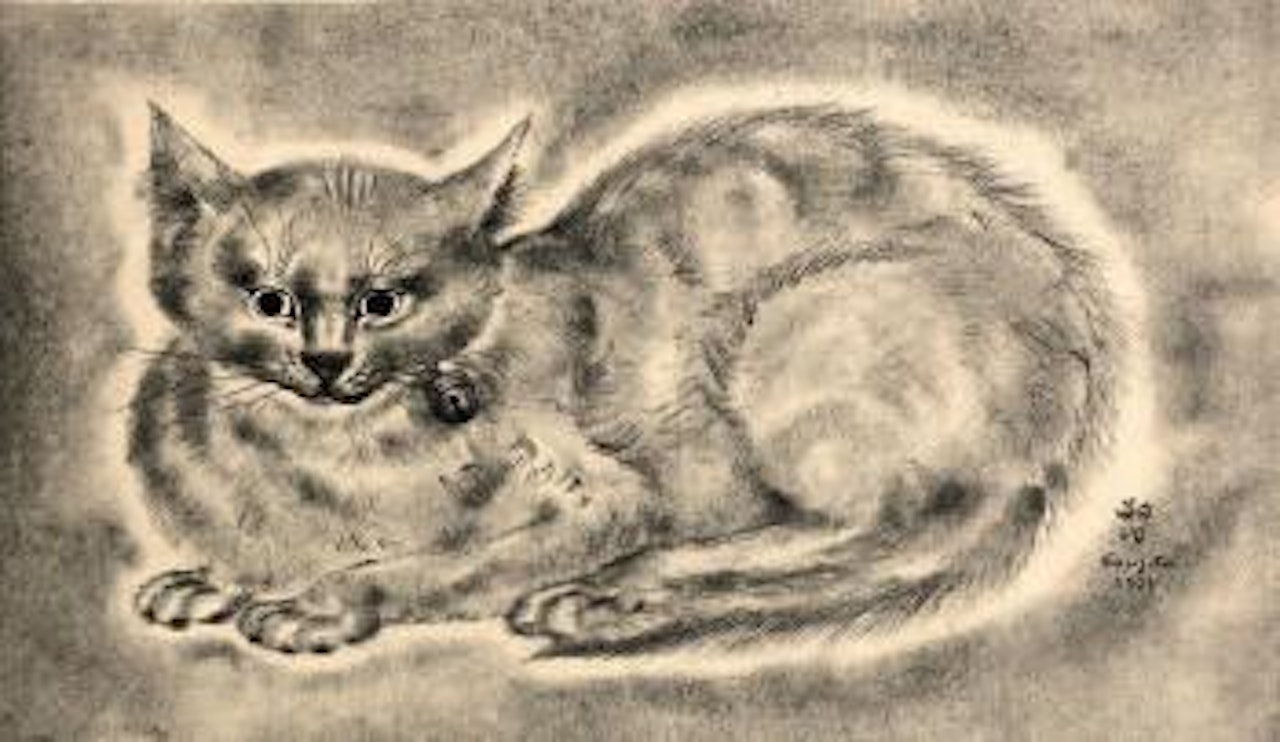 Chat au grelot by Leonard Tsuguharu Foujita