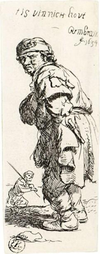 Paysan s’écriant : 'Tis vinnich kout' 'Diablement froid' by Attributed to Rembrandt Harmensz van Rijn