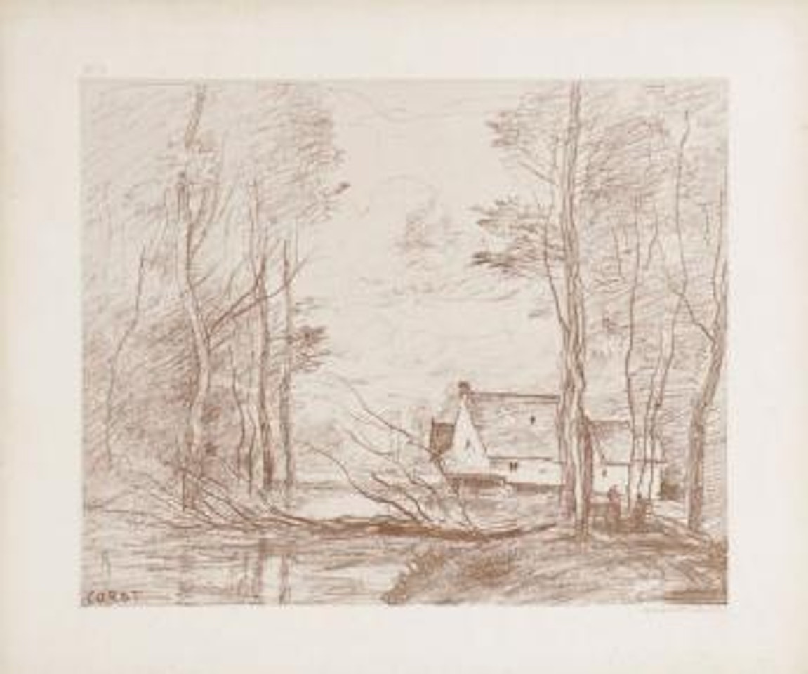 Le Moulin de Cuincy, près Douai by Jean Baptiste Camille Corot