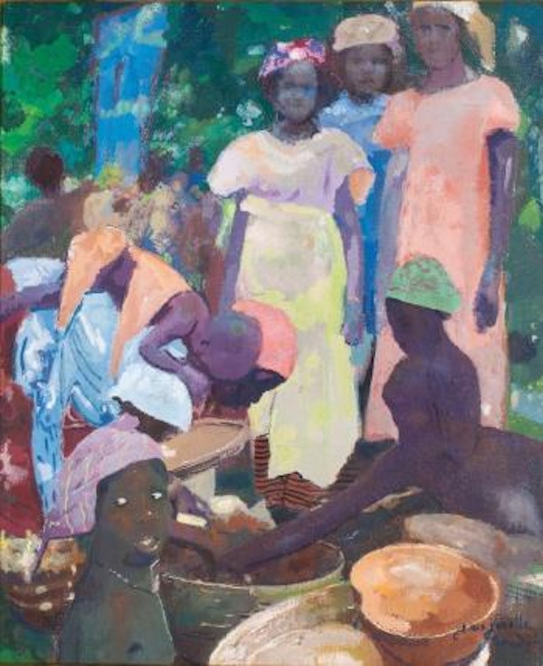 Scène de marché au Soudan by Jacques Majorelle