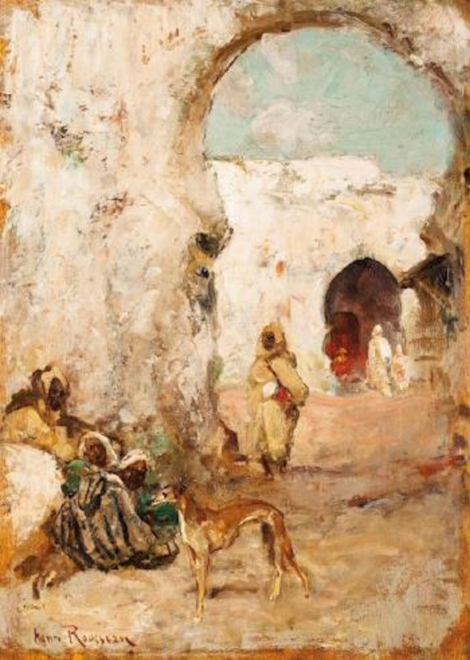 A l'entrée de la Casbah by Henri Émilien Rousseau