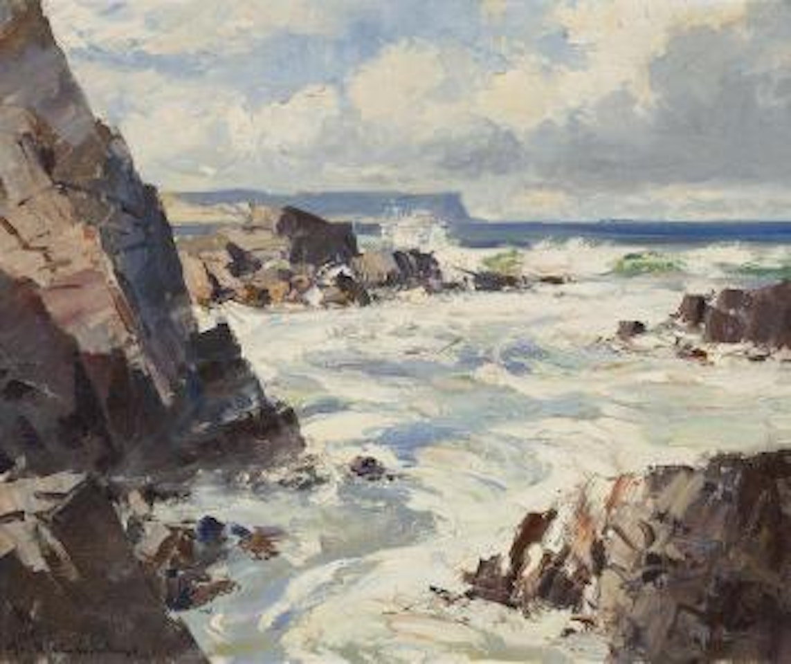 Breakings Seas, Ballintoy, Co. Antrim by Maurice Canning Wilks