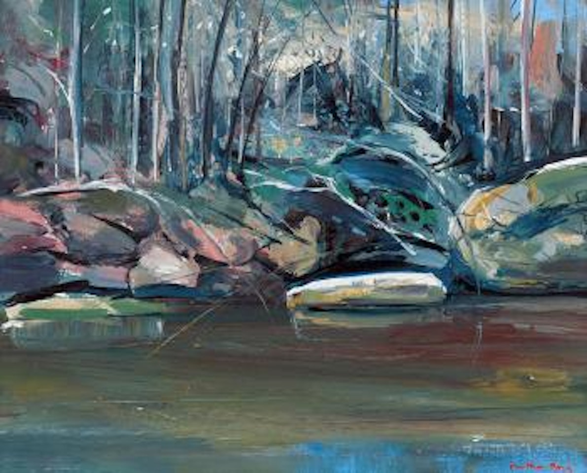 Shady riverbank - Shoalhaven by Arthur Merric Bloomfield Boyd