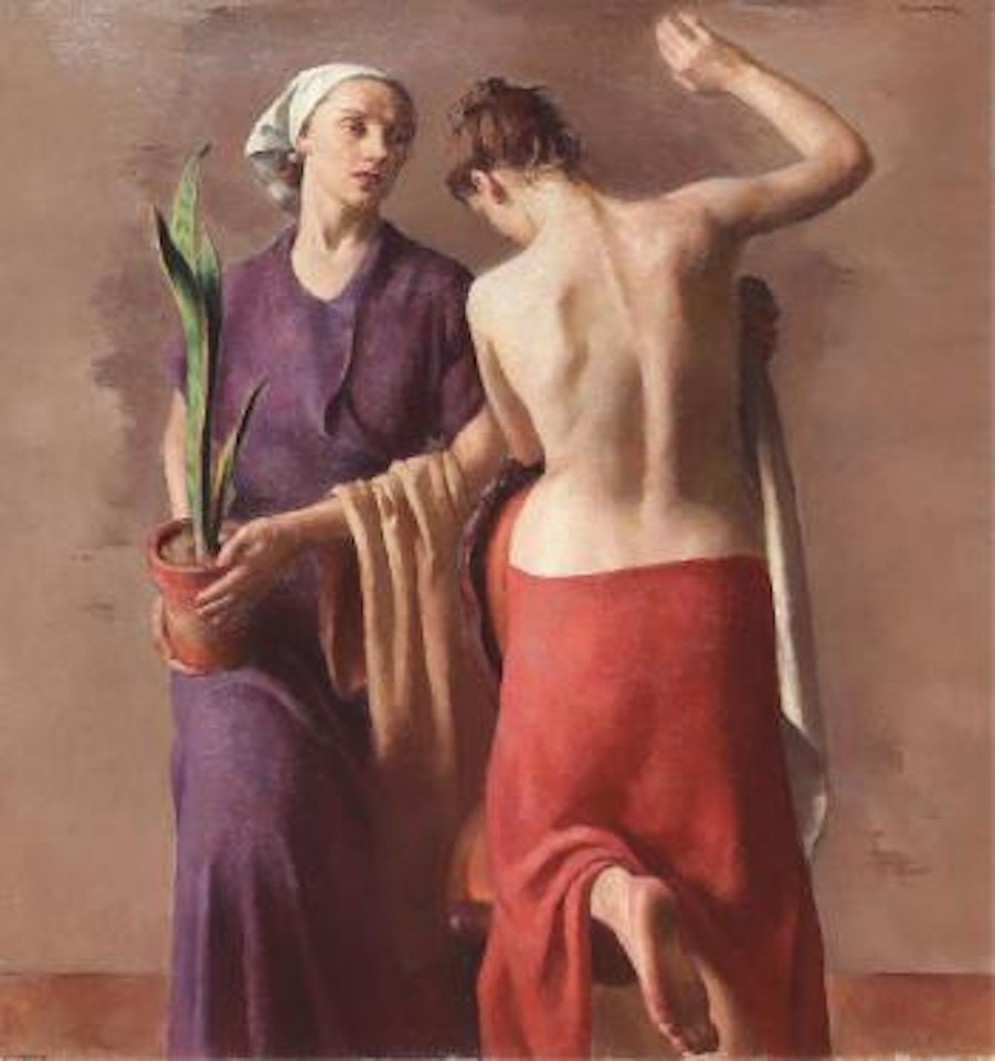 Two Figures by Robert Brackman