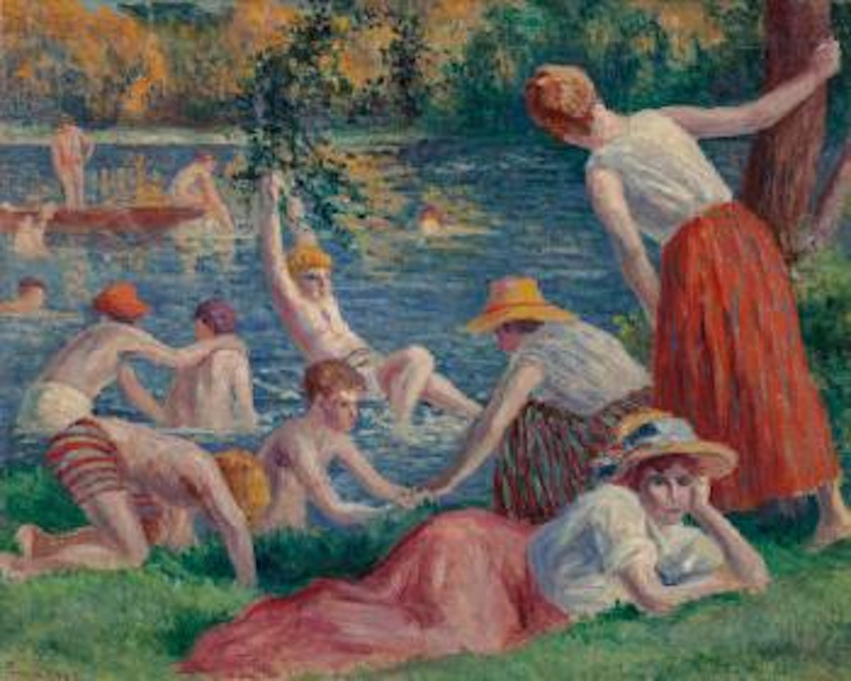 Baignade dans la Cure by Maximilien Luce
