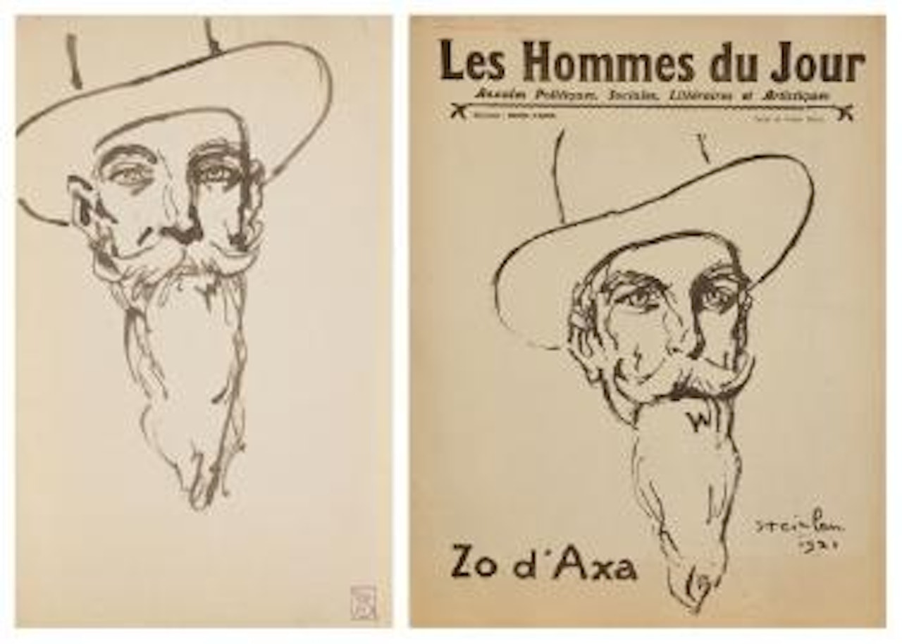 Portrait de Zo d'Axa by Théophile Alexandre Steinlen