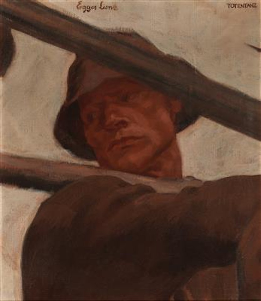 Der letzte zurückschauende Bauer, fragment III of the first version Der Totentanz von Anno Neun by Albin Egger-Lienz