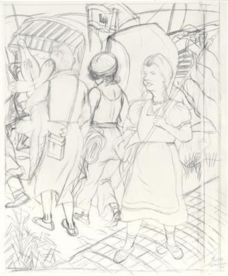 At the beach in Ahrenshoop by George Grosz