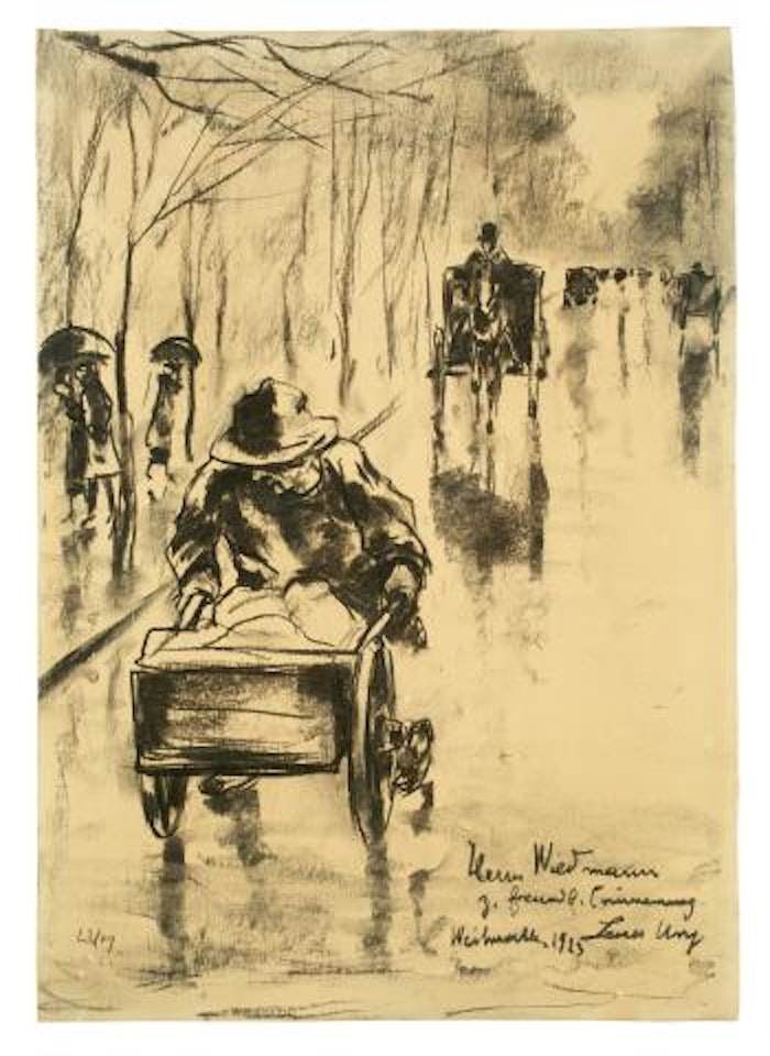 Tiergartenstraße Im Regen by Lesser Ury