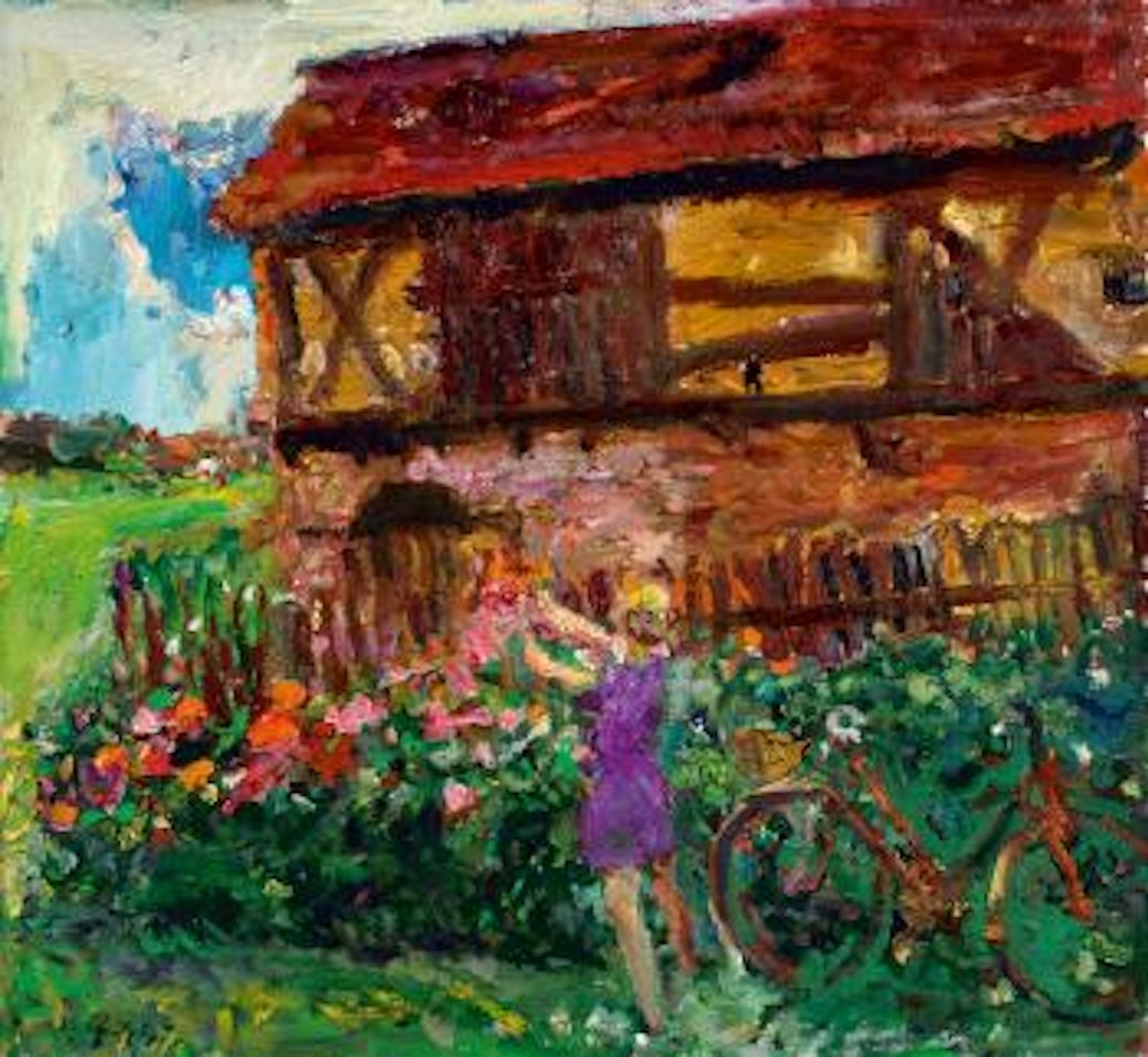 Mädchen Am Gartenzaun by Bernhard Heisig