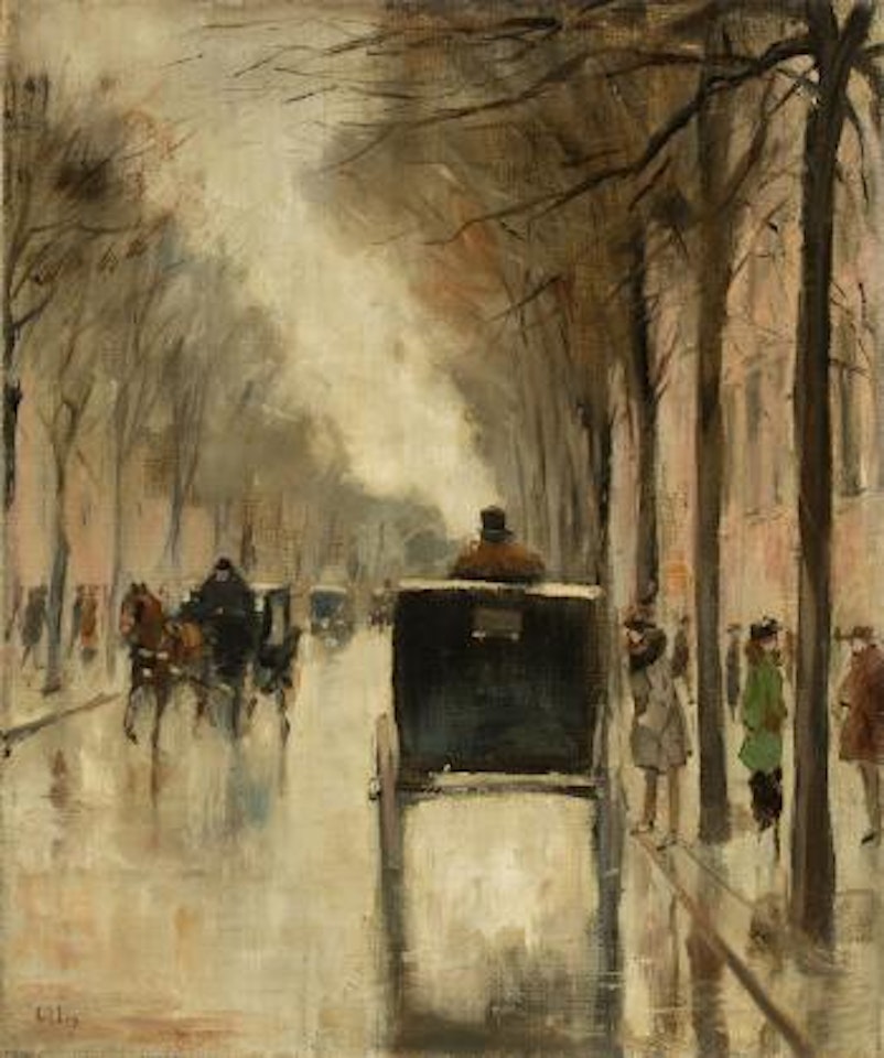 Berliner Straßenszene Im Spätherbst by Lesser Ury
