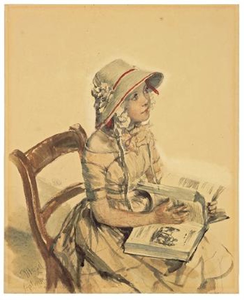 Tochter des Justizministers Maercker by Adolph Menzel