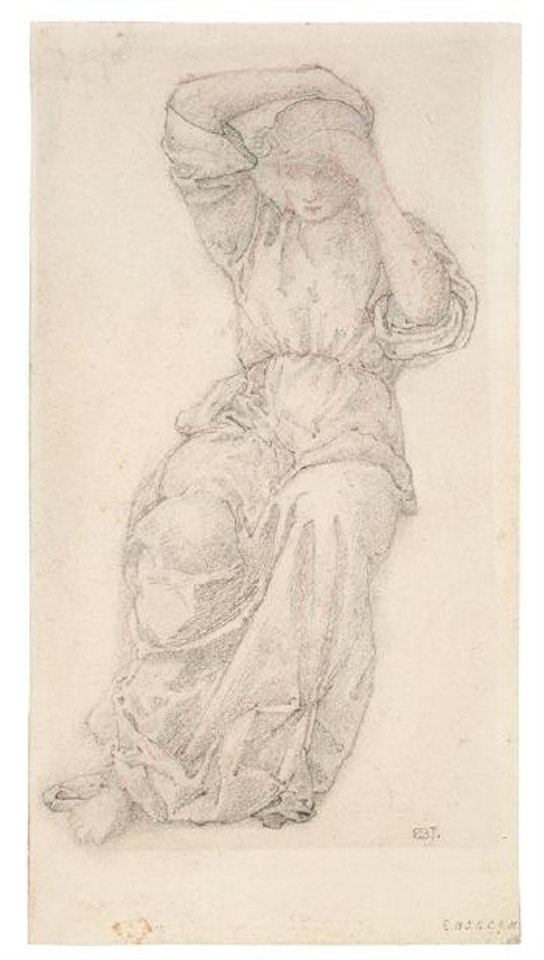 Sitzende Frau, die Hände am Kopf by Edward Coley Burne-Jones
