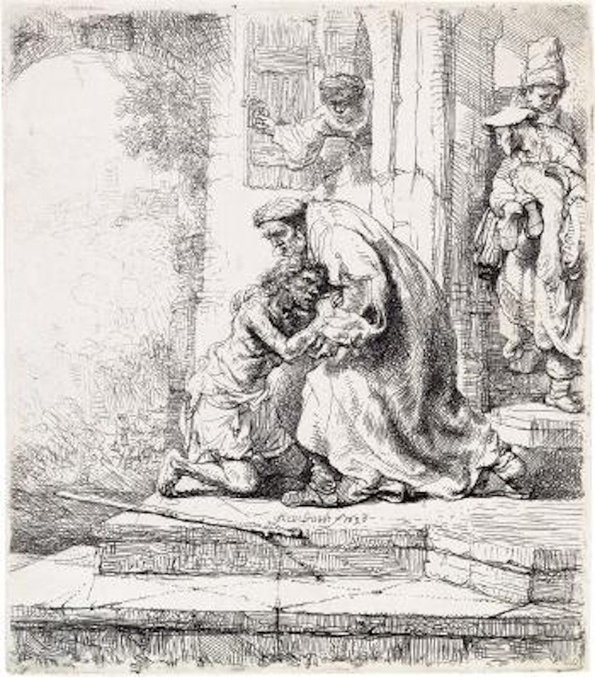 The Return of the Prodigal Son by Attributed to Rembrandt Harmensz van Rijn