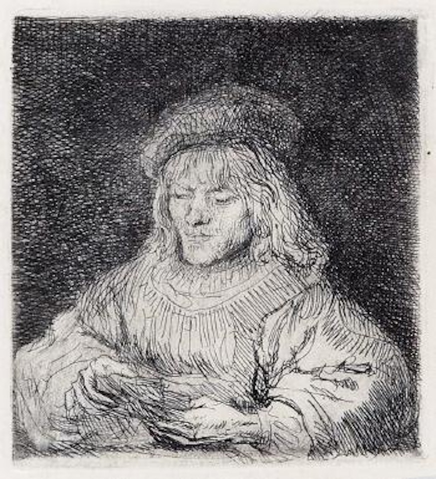 The card player by Attributed to Rembrandt Harmensz van Rijn