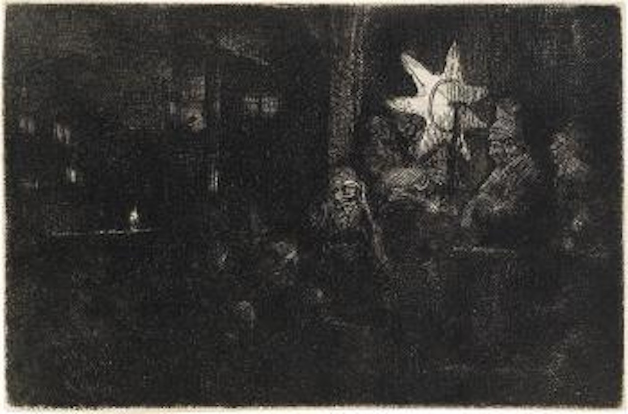 The Star of Kings: A night piece by Attributed to Rembrandt Harmensz van Rijn