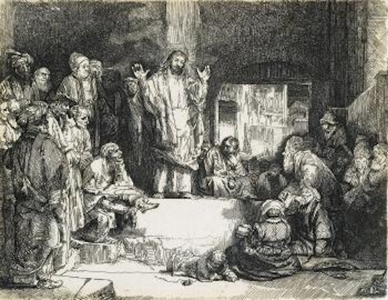 Christ Preaching (La Petite Tombe) by Attributed to Rembrandt Harmensz van Rijn