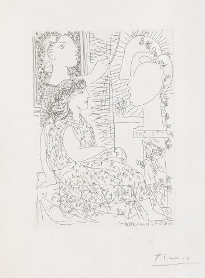 Deux modÃ¨les vÃ¨tus by Pablo Picasso