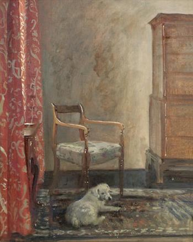 Dandy - Willoughby Hancock's little dog by Alfred James Munnings