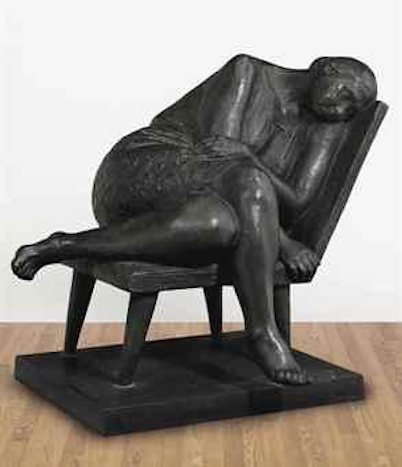 Elena sentada en una silla by Francisco Zuñiga