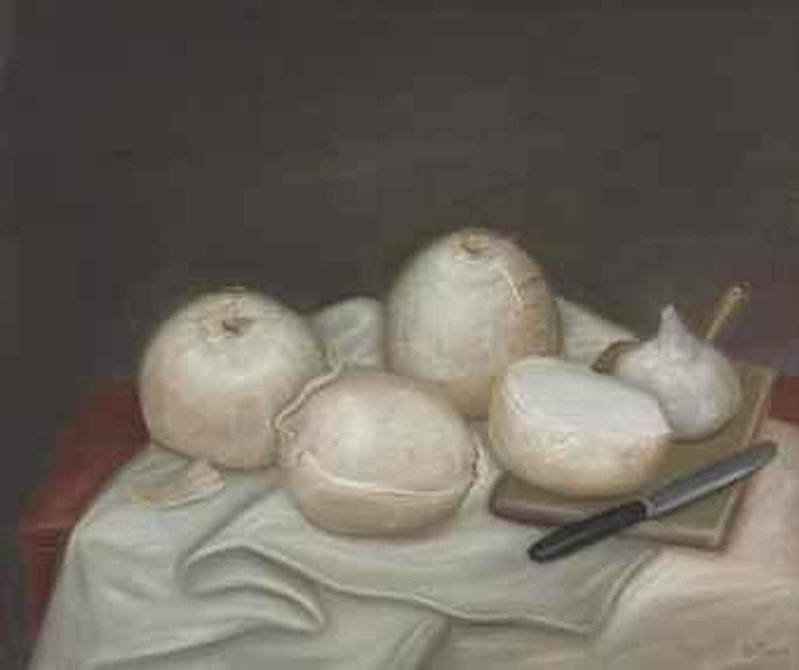 Still Life with Onions by Fernando Botero
