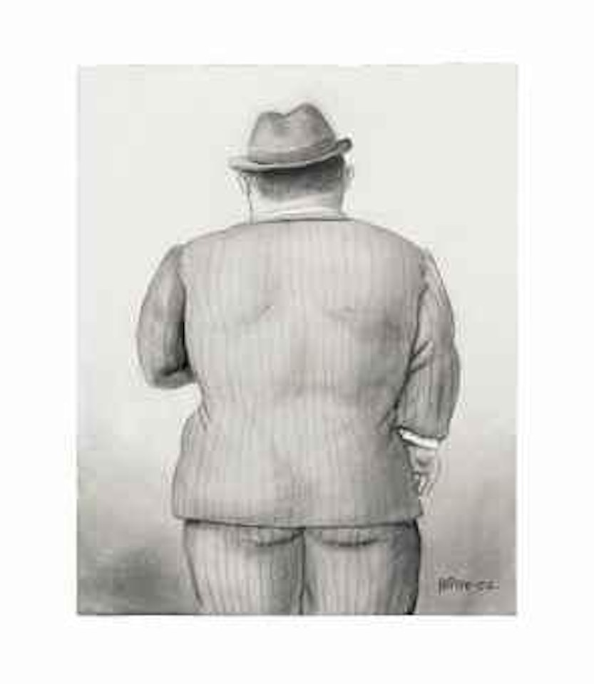 Man (Dressed in Gray) by Fernando Botero
