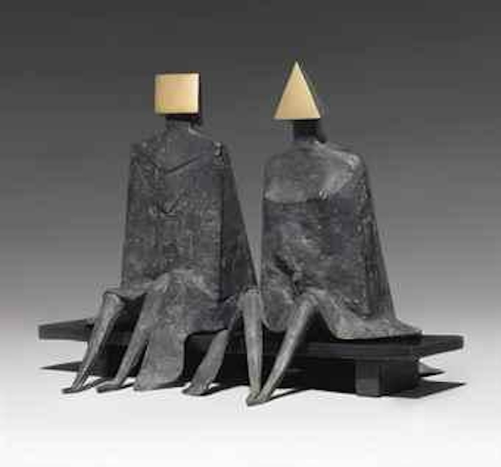 Maquette I Sitting Couple on Bench by Lynn Chadwick