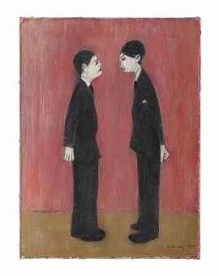 Two Men Talking by Laurence Stephen Lowry