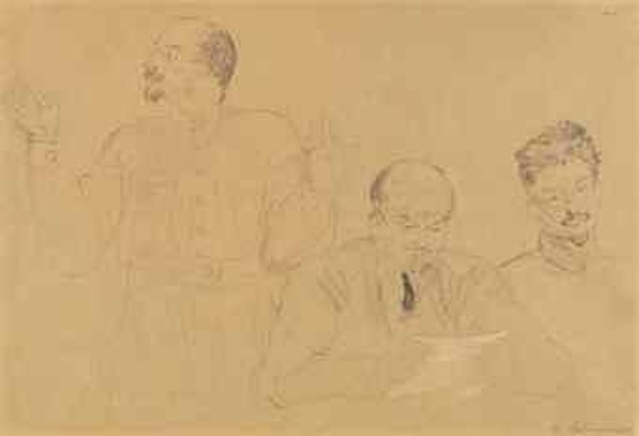 Anatoly Lunacharsky (1875-1933), Vladimir Lenin (1870-1924) and Leon Trotsky (1879-1940) by Filip Malyavin