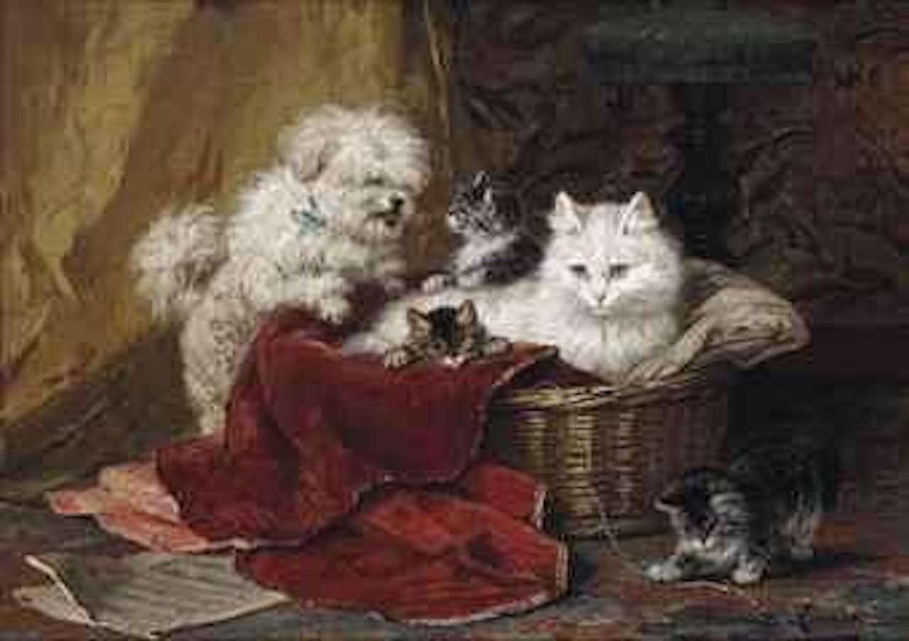 Furry friends by Henriette Ronner-Knip