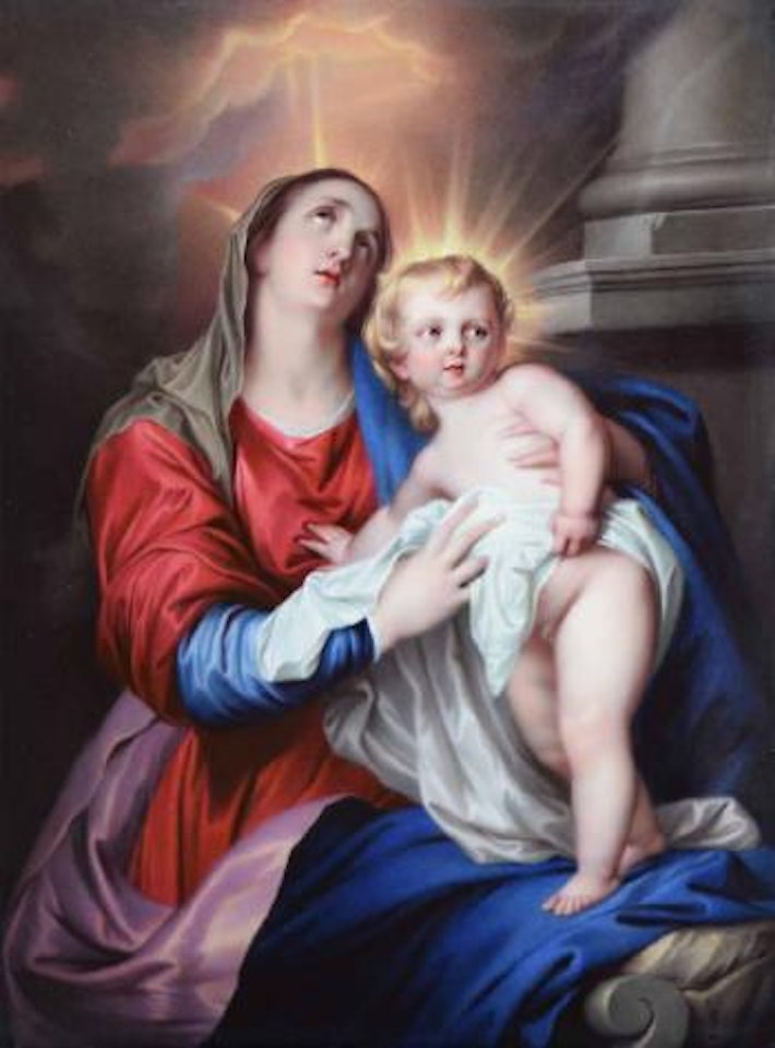 The Virgin and Child by Henry Pierce Bone by Anthony van Dyck