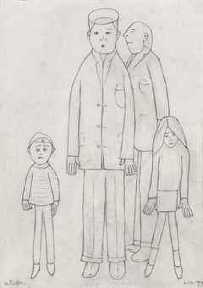 Four people by Laurence Stephen Lowry