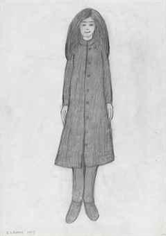 Standing girl, full-length by Laurence Stephen Lowry