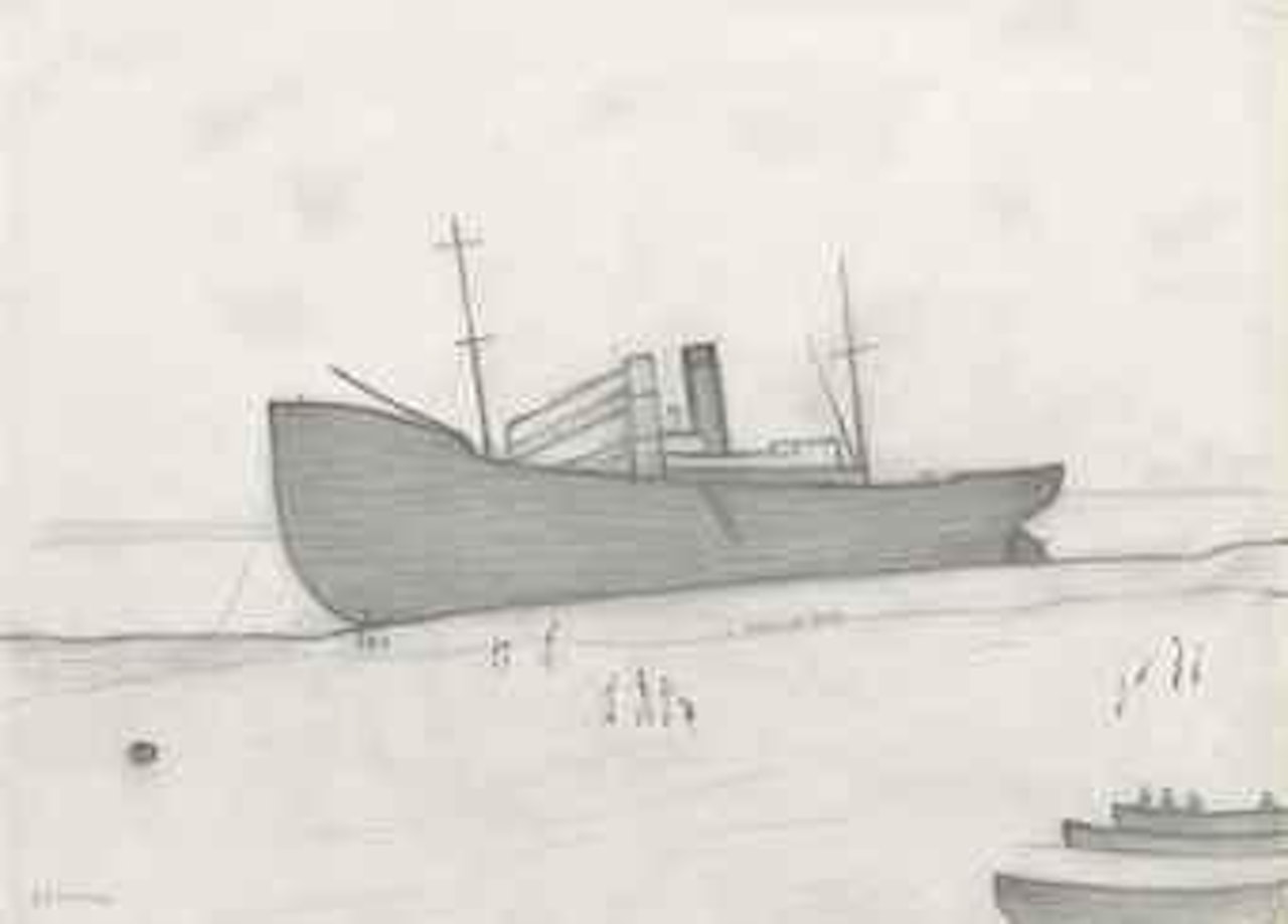 Beached Boat by Laurence Stephen Lowry
