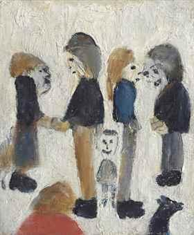 Figures Meeting by Laurence Stephen Lowry