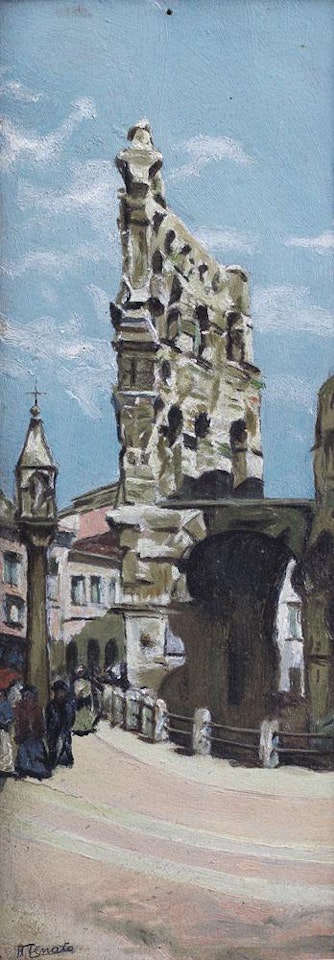 Verona, angolo dell'Arena by Italian School