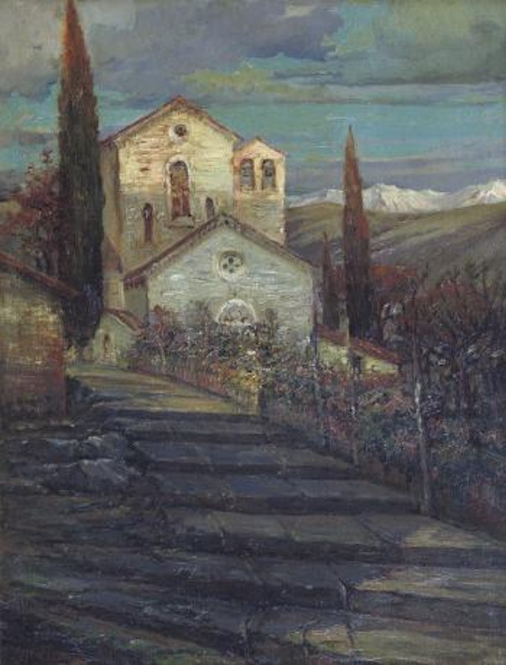 Verso la chiesetta by Italian School