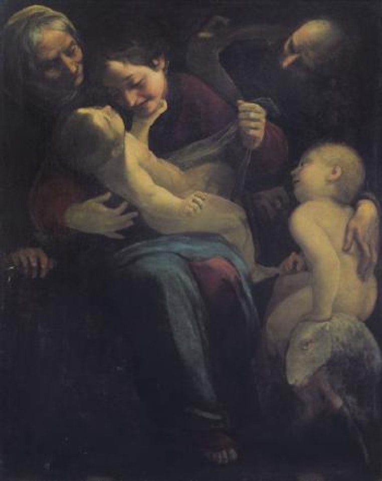 Sacra Famiglia con Sant'Anna e San Giovannino by Luca Cambiaso