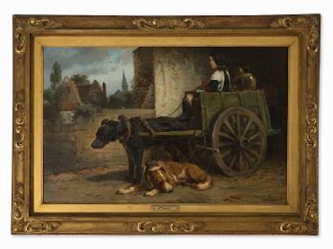 The milk maid by Henriette Ronner-Knip