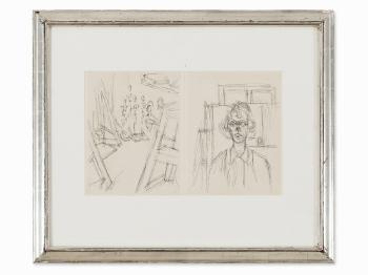 Studio with Annette (Diptych) by Alberto Giacometti